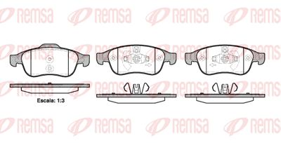 Колодки тормозные дисковые передние REMSA 124810
