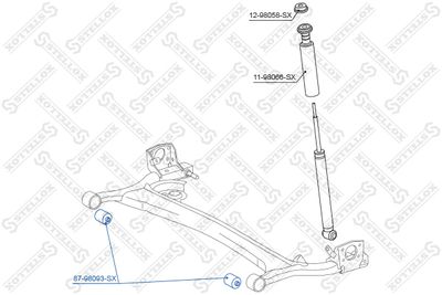 Сайлентблок задней балки STELLOX 8798093SX