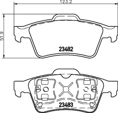 Колодки тормозные дисковые задние Mintex MDB2281