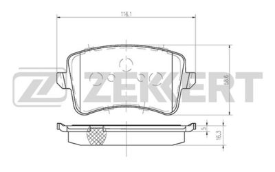 Колодки тормозные дисковые задние Zekkert BS1243