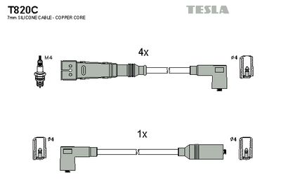 Провода зажигания TESLA T820C