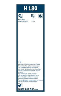 Щетка стеклоочистителя задняя каркасная BOSCH 3397011963