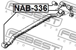 Сайлентблок рессоры задней FEBEST NAB336