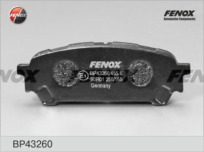 Колодки тормозные дисковые FENOX BP43260