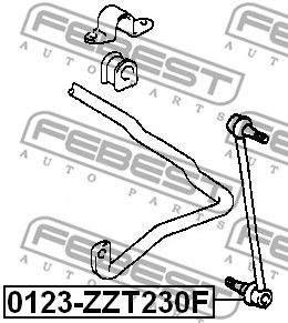 Тяга стабилизатора переднего FEBEST 0123ZZT230F