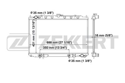 Радиатор охлаждения двигателя Zekkert MK1147