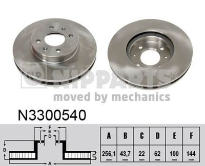 Диск тормозной передний NIPPARTS N3300540