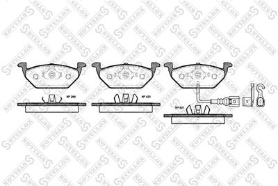 Колодки тормозные дисковые передние STELLOX 644021BSX