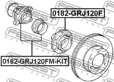 Ступица передняя комплект FEBEST 0182GRJ120FMKIT