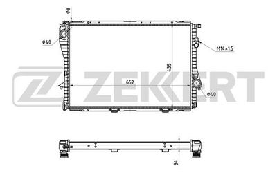 Радиатор охлаждения двигателя Zekkert MK1048