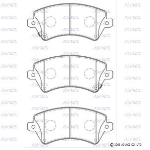 Колодки тормозные дисковые ADVICS SN990P