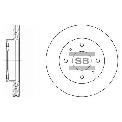 Диск тормозной передний SANGSIN SD2005