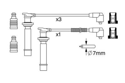 Комплект проводов высоковольтных BOSCH 0986357239