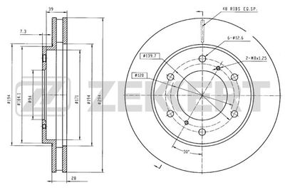 Диск тормозной передний Zekkert BS5321