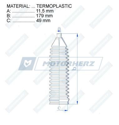 Пыльник рулевой рейки MotorHerz RDZ0552MG