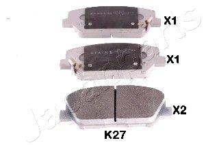 Комплект колодок для дискового тормоза JAPANPARTS PAK27AF