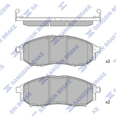 Колодки тормозные передние SANGSIN SP1249