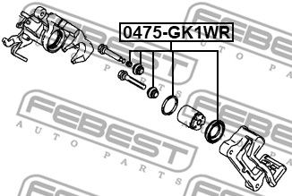 Ремкомплект суппорта тормозного FEBEST 0475GK1WR