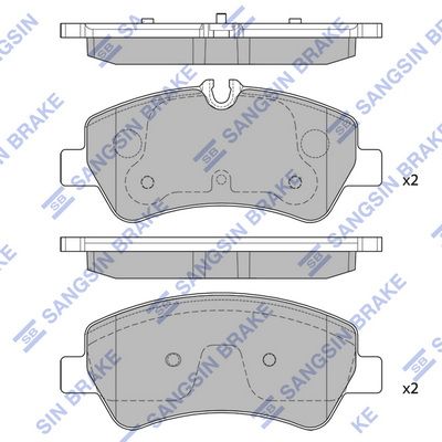 Колодки тормозные дисковые SANGSIN SP1884