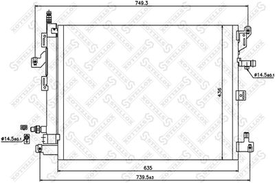 Радиатор кондиционера STELLOX 1045663SX