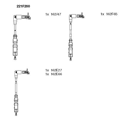 Комплект проводов высоковольтных BREMI 221F200