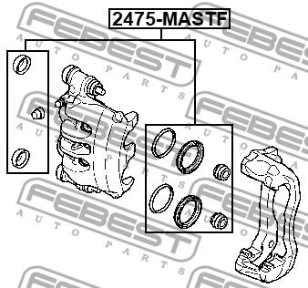 Ремкомплект тормозного суппорта Master Kit 77A1697