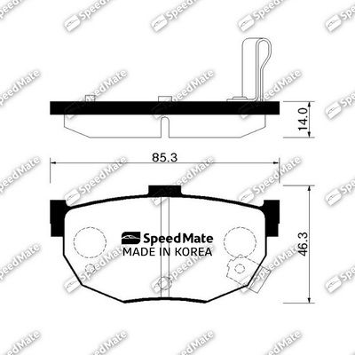 Колодки тормозные задние SPEEDMATE SMBPH008