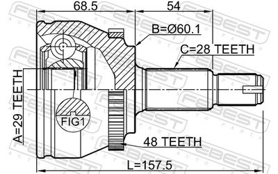 ШРУС наружный FEBEST 3510NL3A48