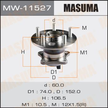 Ступица колеса с интегрированным подшипником Masuma MW11527