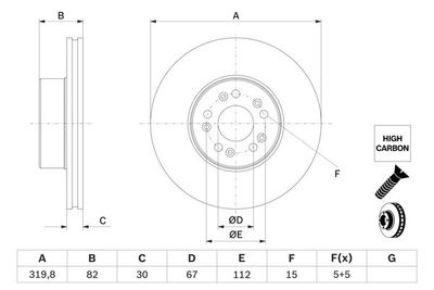 Диск тормозной BOSCH 0986478527