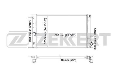 Радиатор охлаждения двигателя Zekkert MK1544