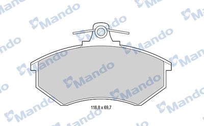 Колодки тормозные дисковые передние Mando MBF015092
