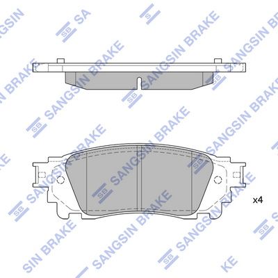 Колодки тормозные задние SANGSIN SP1827