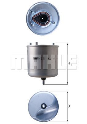 Фильтр топливный MAHLE KL788