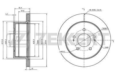Диск тормозной задний Zekkert BS5409