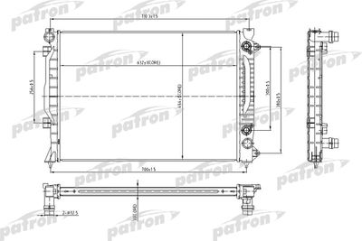 Радиатор системы охлаждения PATRON PRS3011