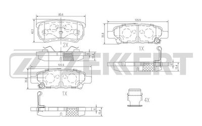 Колодки тормозные дисковые задние PILENGA FDP3327