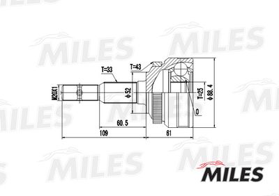 ШРУС наружный Miles GA20367