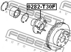 Ступица передняя FEBEST 0282T30F