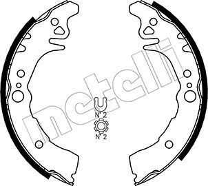 Колодки тормозные барабанные METELLI 530436