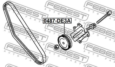 Ролик натяжителя FEBEST 0487DE3A