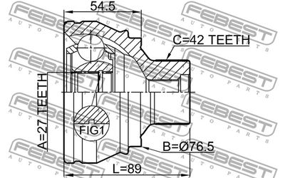 ШРУС наружный FEBEST 1710Q5