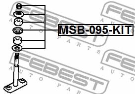 Втулка стойки переднего стабилизатора комплект FEBEST MSB095KIT