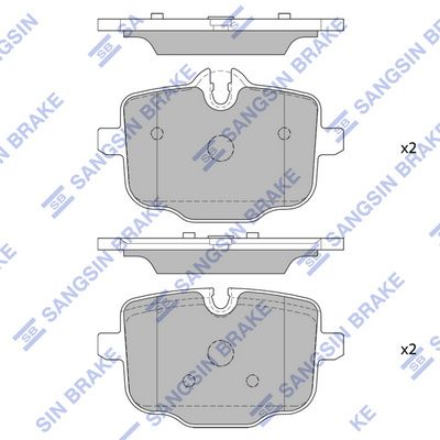 Колодки тормозные задние SANGSIN SP2508