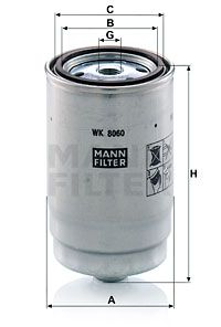 Фильтр топливный MANN-FILTER WK8060Z
