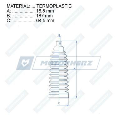 Пыльник рулевой рейки MotorHerz RDZ0075MG