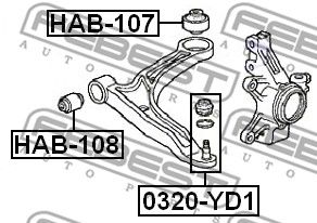 Опора шаровая FEBEST 0320YD1