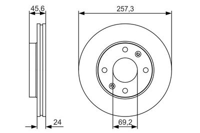 Диск тормозной BOSCH 0986479S03