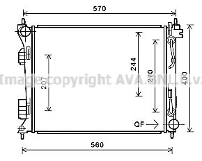 Радиатор системы охлаждения AVA HY2270