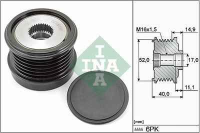 Шкив генератора INA 535029310